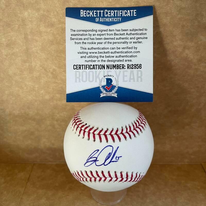 BRIAN ANDERSON MIAMI MARLINS SIGNED AUTOGRAPHED M.L. BASEBALL BAS R12956