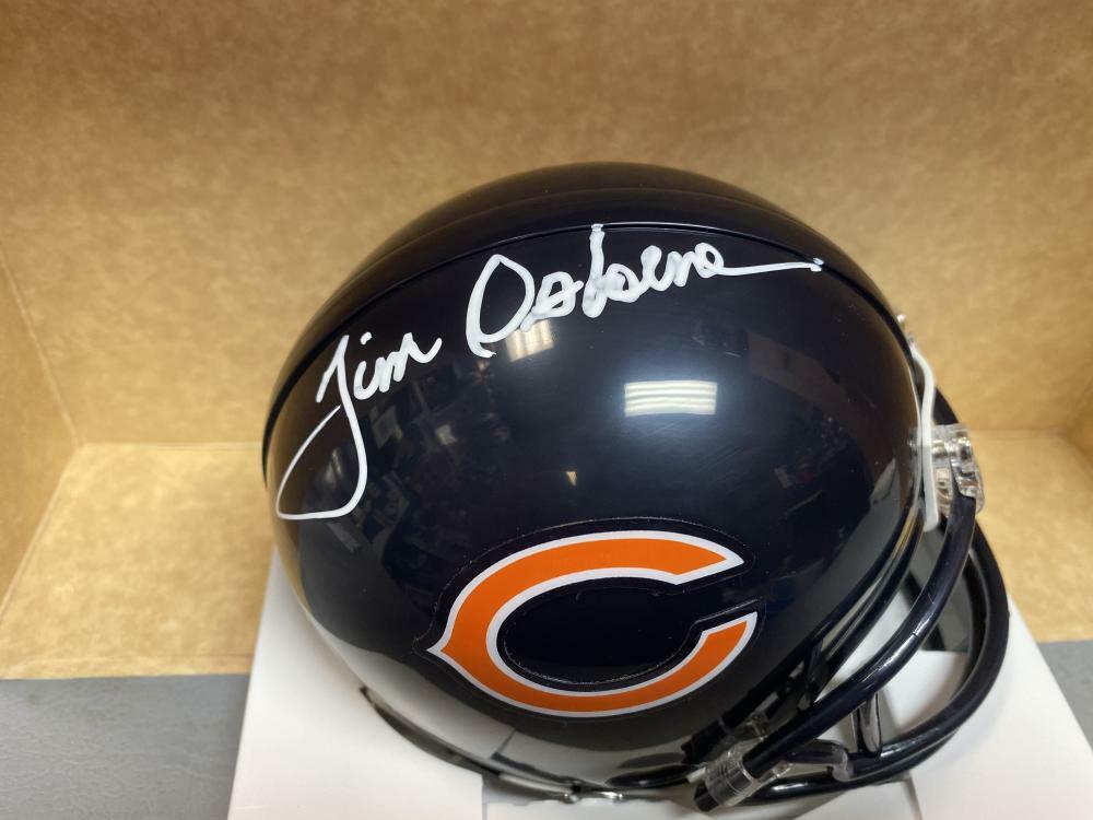 JIM OSBORNE CHICAGO BEARS SIGNED AUTOGRAPHED RIDDELL MINI HELMET BECKETT WA19202