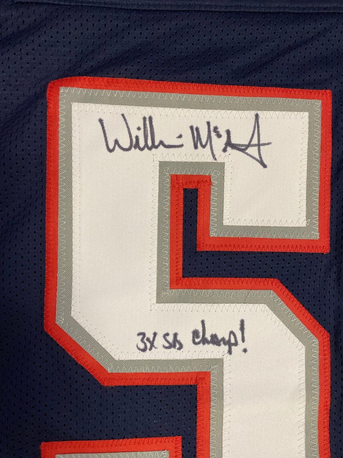 WILLIE MCGINEST NE PATRIOTS SIGNED AUTOGRAPHED CUSTOM JERSEY SIZE XL JSA AUTH