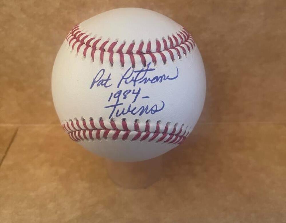 PAT PUTNAM 1984 TWINS SIGNED AUTO M.L. BASEBALL BAS AUTHENTICATED