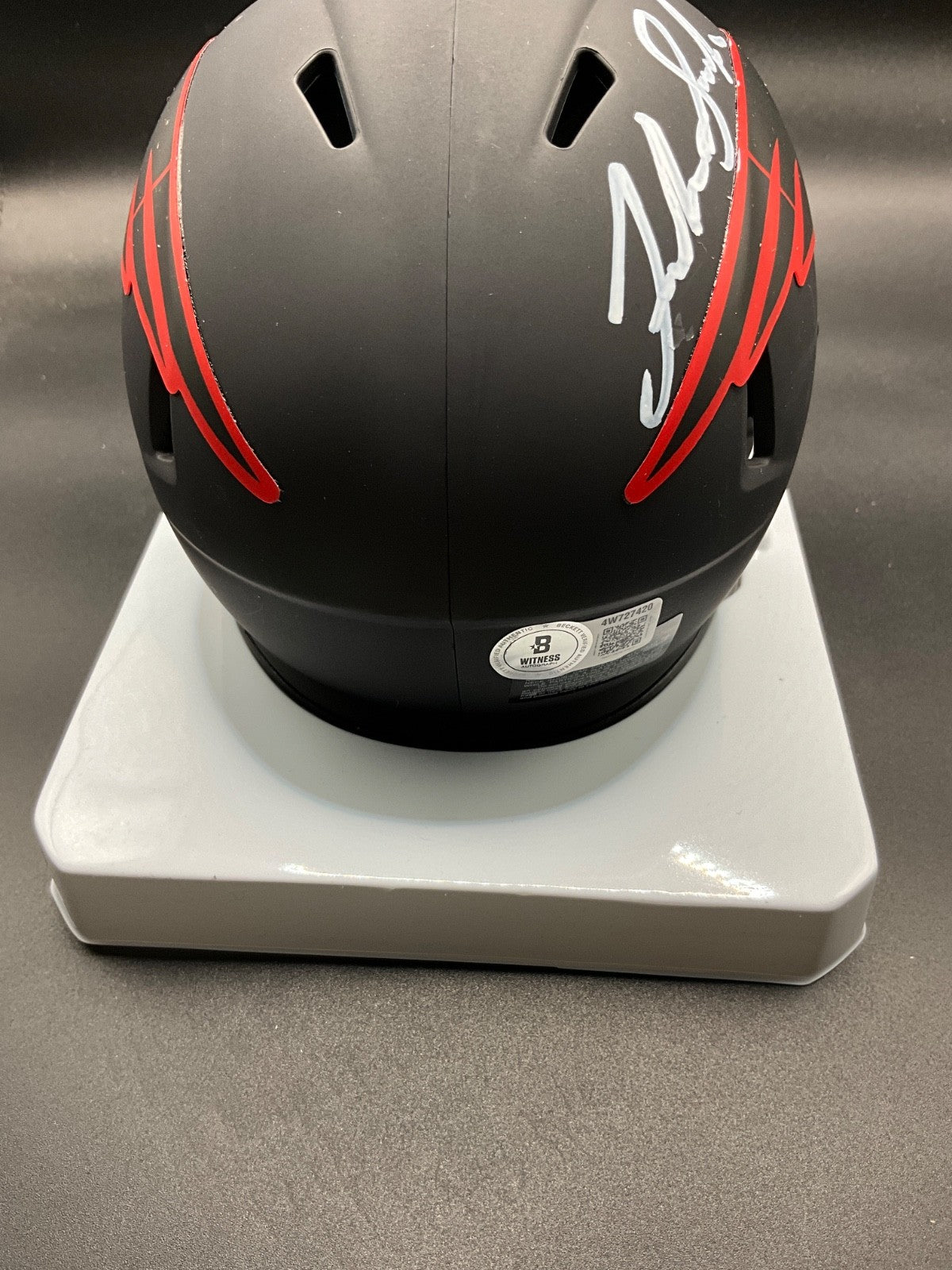Josh Gordon signed New England Patriots Eclipse Alternate Mini Helmet Beckett