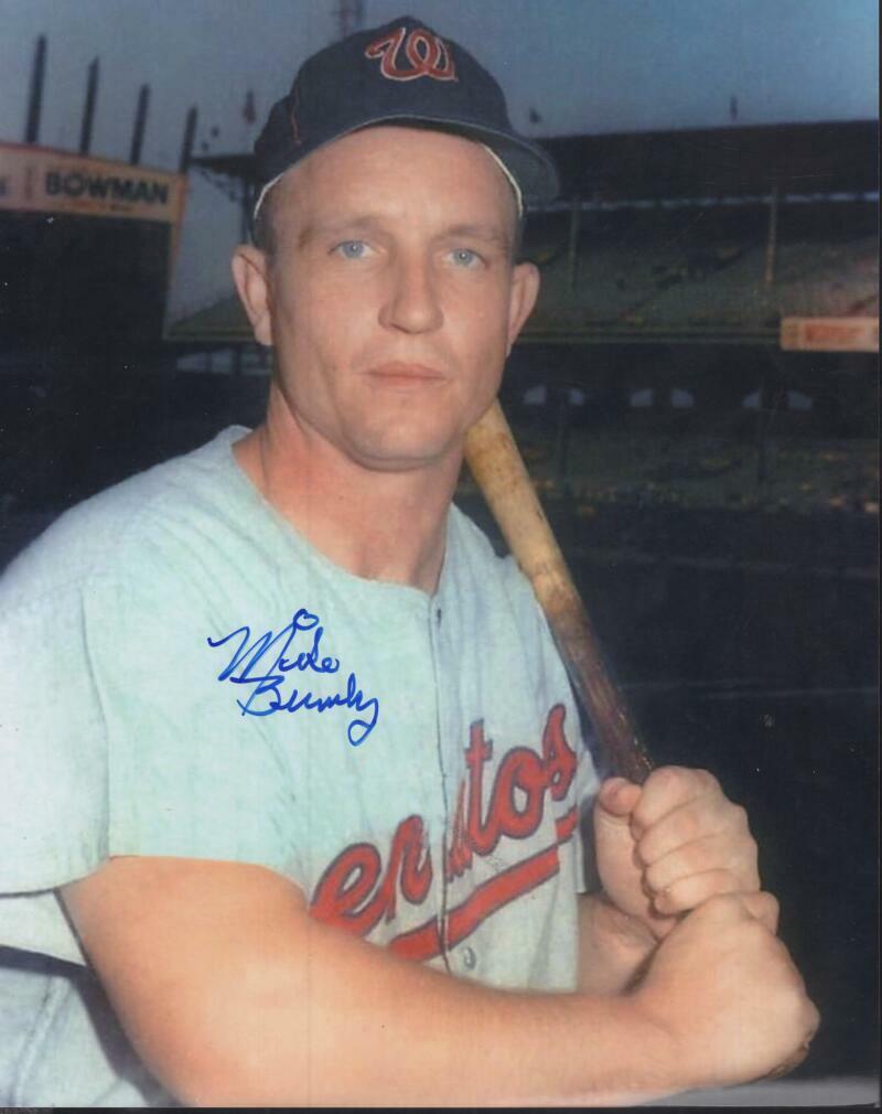 MIKE BRUMLEY  WASHINGTON SENATORS SIGNED AUTOGRAPHED 8X10 PHOTO W/ COA