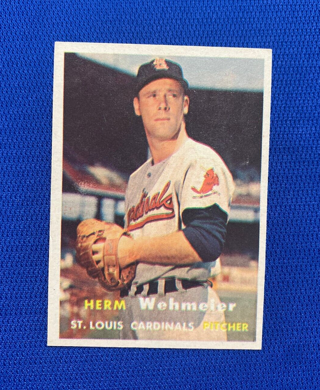 1957 TOPPS HERM WEHMEIER ST. LOUIS CARDINALS #81 CARD VINTAGE SET-BREAK