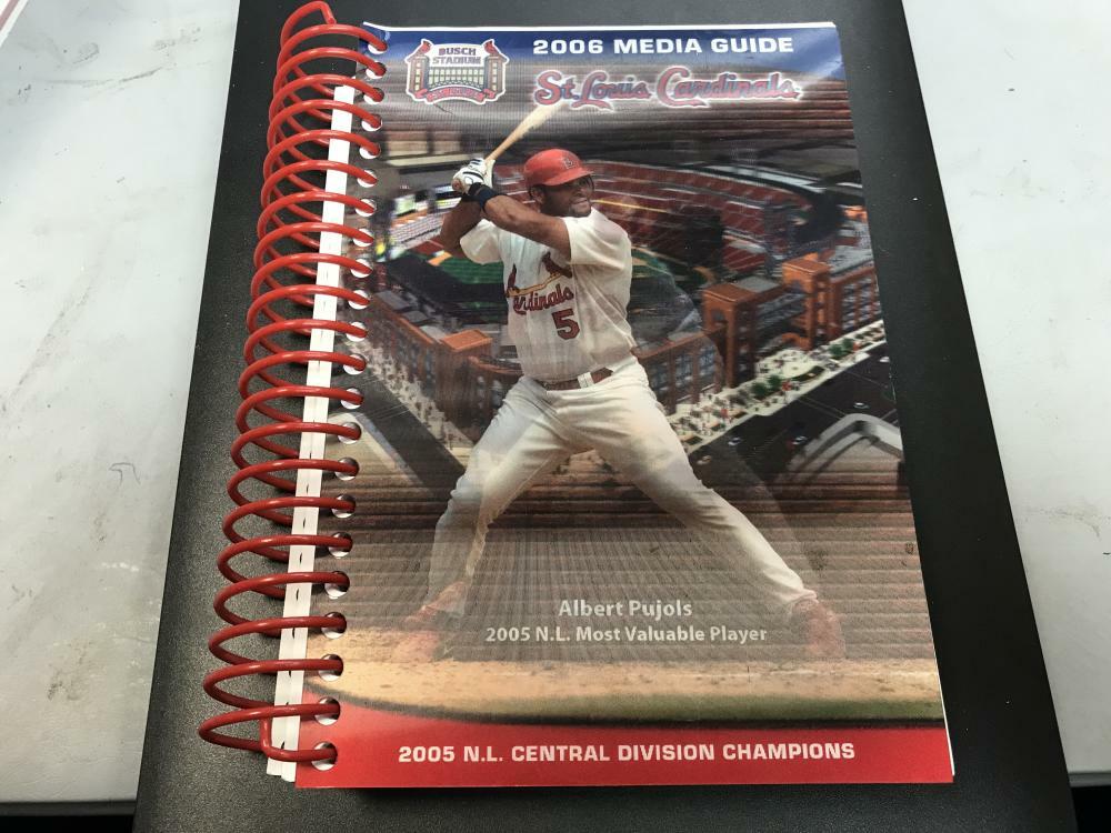 2006 ST. LOUIS CARDINALS MEDIA GUIDE PUJOLS 3D