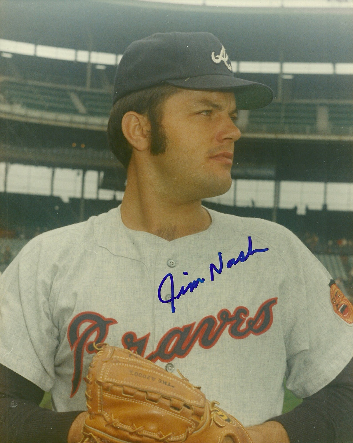 JIM NASH ATLANTA BRAVES SIGNED AUTOGRAPHED 8x10 PHOTO W/COA
