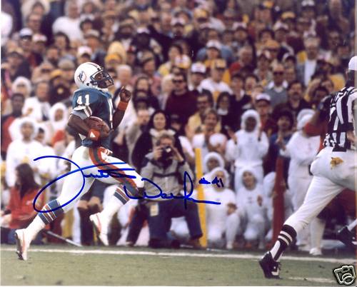 FULTON WALKER MIAMI DOLPHINS SIGNED 8X10 PHOTO W/COA