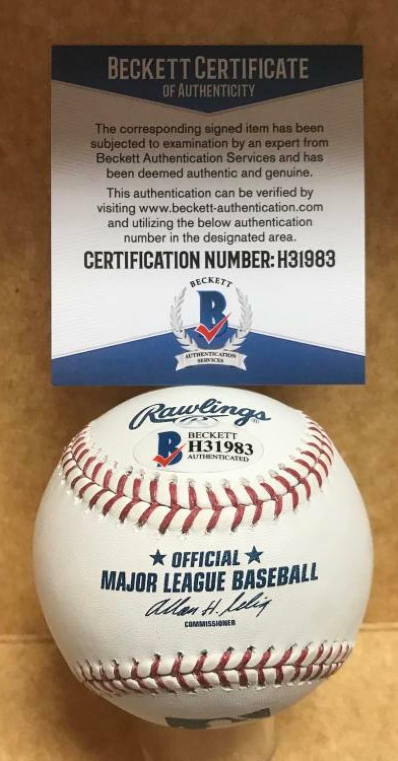 IKE BLESSITT 72 TIGERS SIGNED AUTOGRAPHED M.L. BASEBALL BECKETT H31983