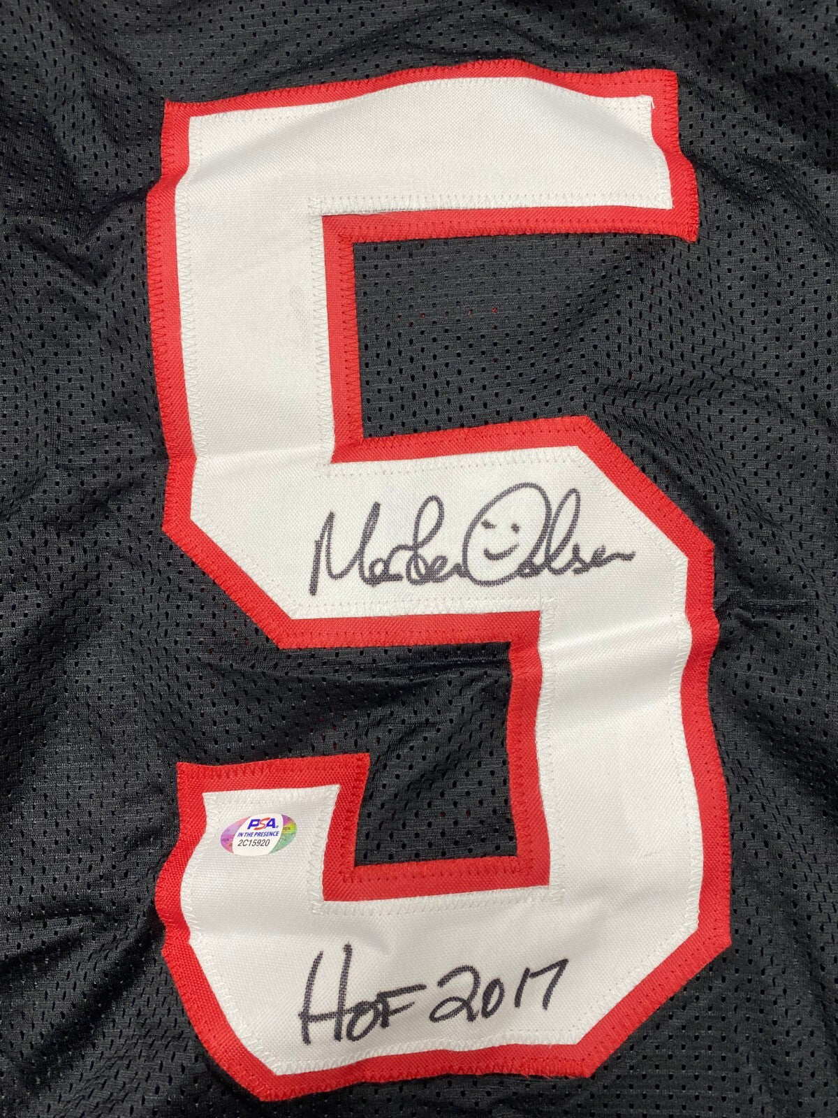 MORTEN ANDERSEN #5 HOF 2017 ATLANTA FALCONS SIGNED CUSTOM JERSEY SZ XL PSA **