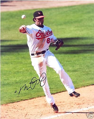 MIKE COSTANZO BALTIMORE ORIOLES SIGNED 8X10 PHOTO W/COA