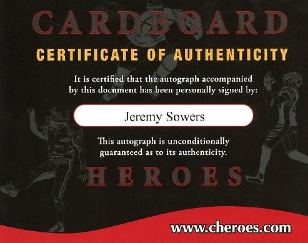 JEREMY SOWERS CLEVELAND INDIANS SIGNED AUTOGRAPHEDACTION 8X10 PHOTO W/COA