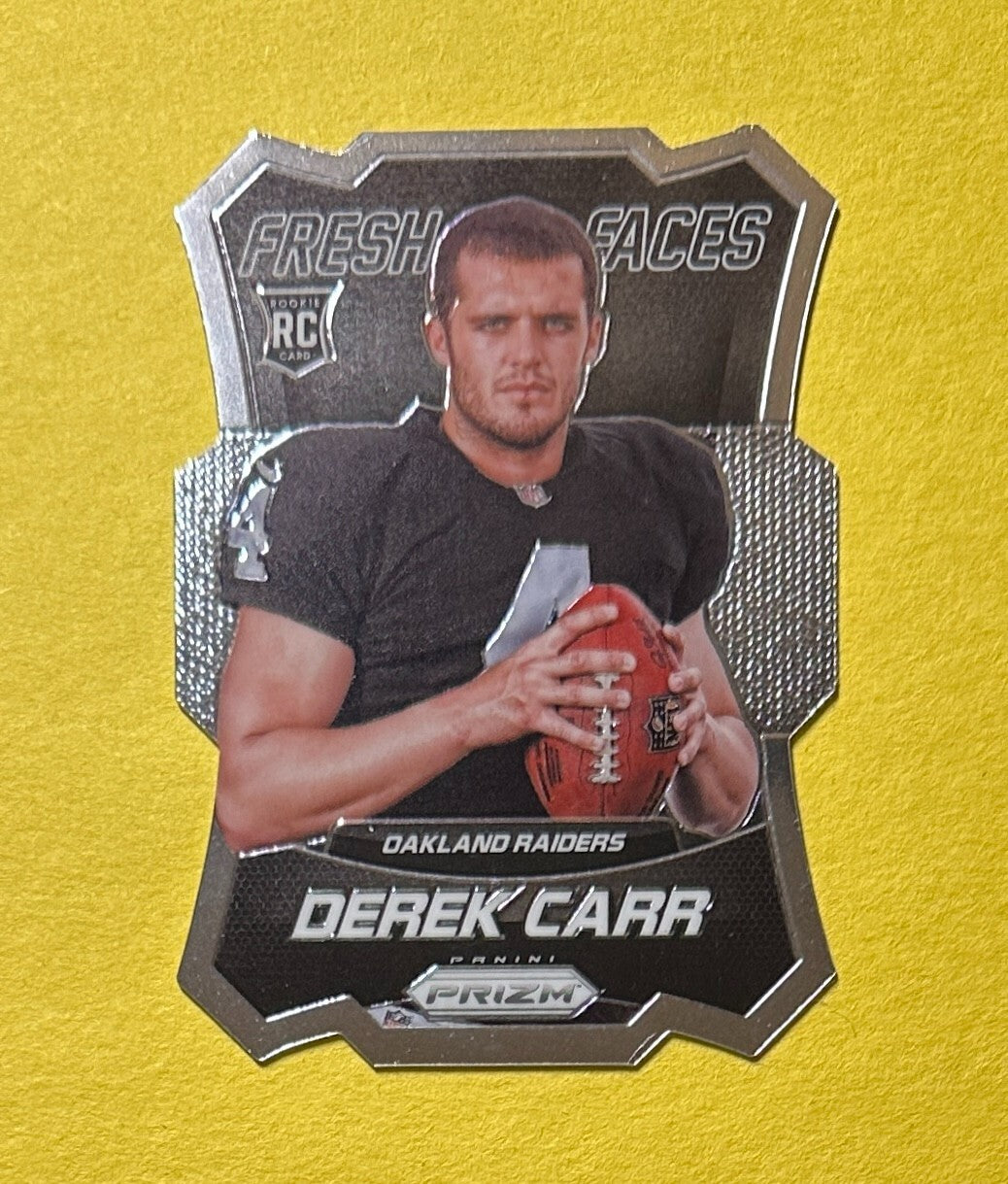 2014 PANINI PRIZM DEREK CARR FRESH FACES ROOKIE CARD #FF7 RAIDERS