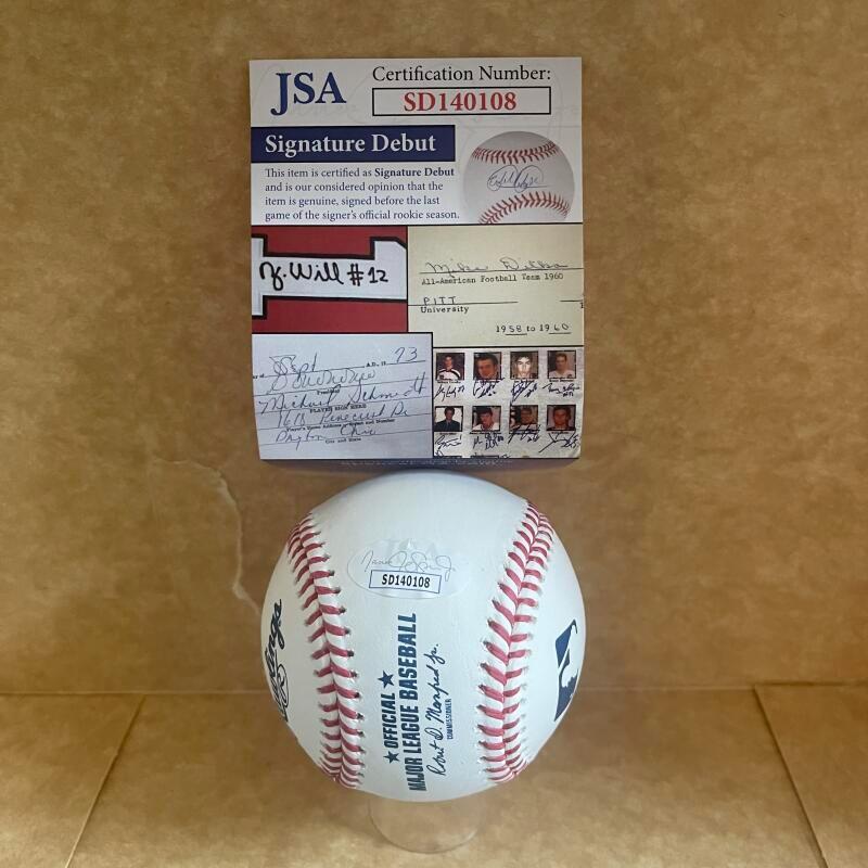 BRYCE BONNIN CINCINNATI REDS SIGNATURE DEBUT SIGNED M.L. BASEBALL JSA SD140108