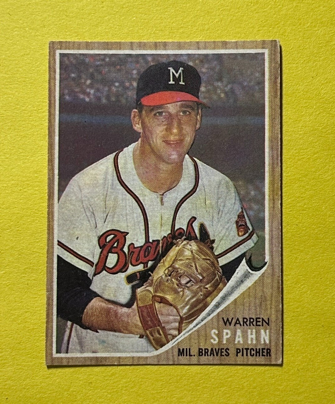 1962 TOPPS WARREN SPAHN #100 BRAVES HOF
