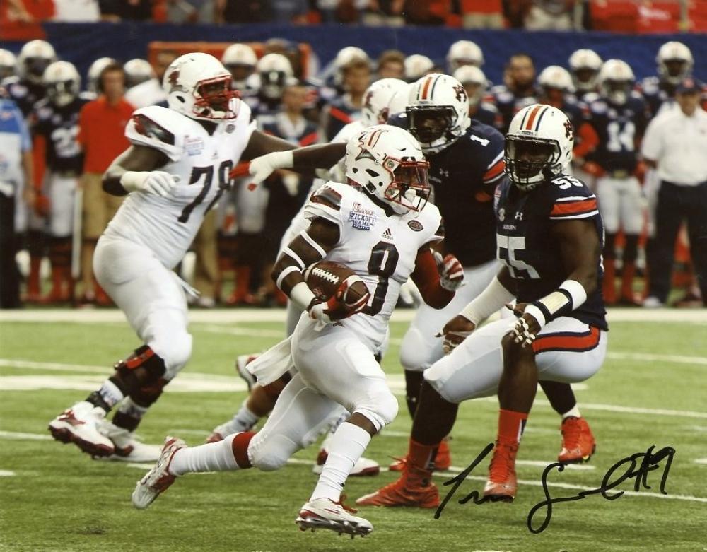 TRAVEON SAMUEL LOUISVILLE SIGNED AUTOGRAPHED ACTION 8X10 PHOTO W/COA