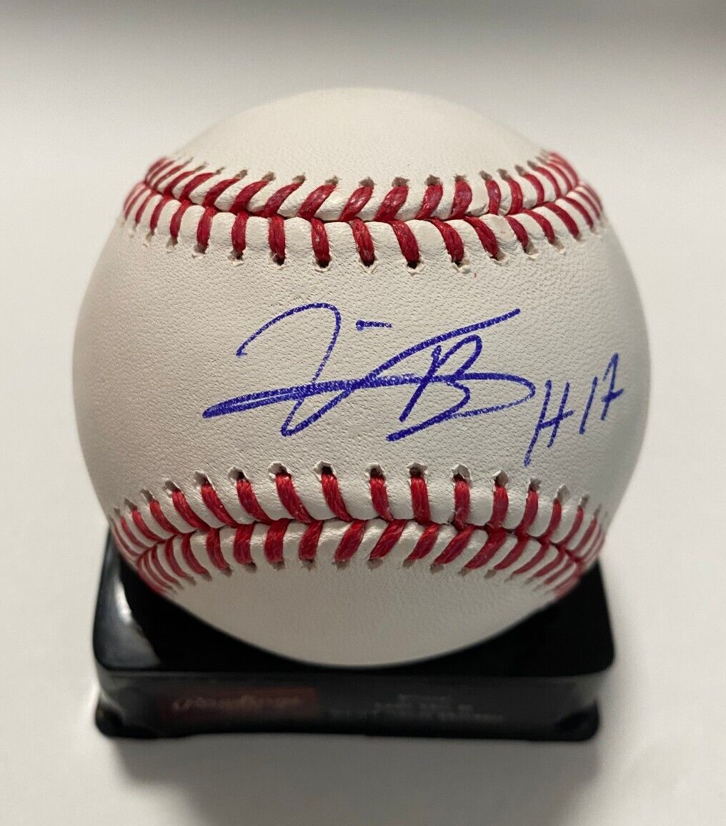 VIDAL BRUJAN MIAMI MARLINS SIGNED AUTOGRAPHED M.L. BASEBALL BECKETT *