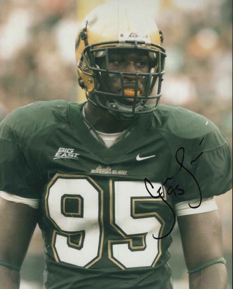 GEORGE SELVIE SOUTH FLORIDA/COWBOYS SIGNED AUTOGRAPHED 8X10 PHOTO W/ COA