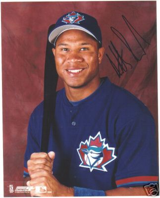 ANTHONY  SANDERS  TORONTO  BLUE JAYS  SIGNED 8X10