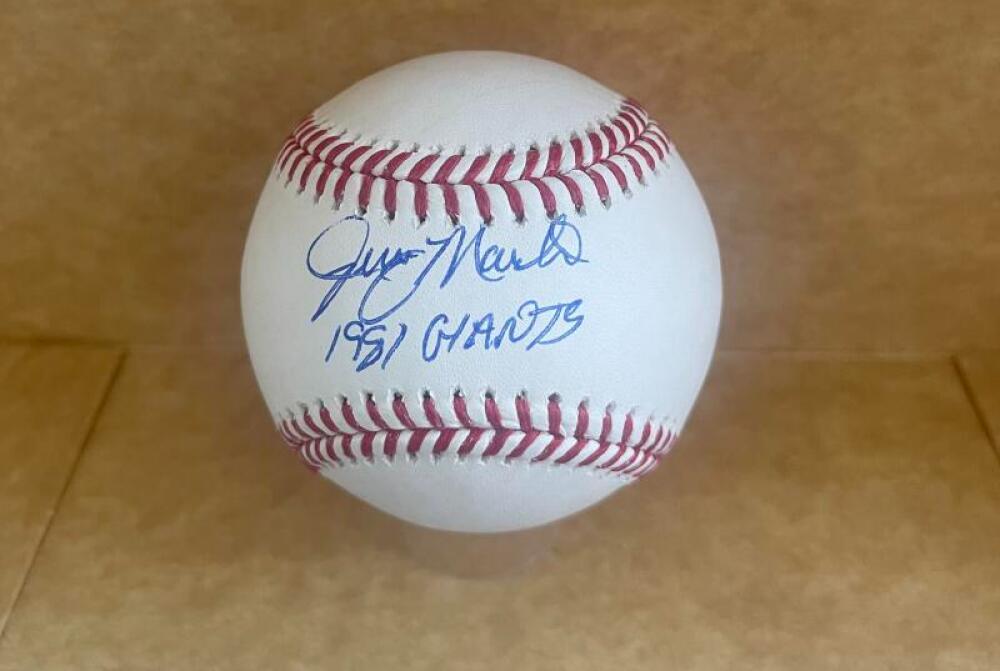 JERRY MARTIN 1981 GIANTS SIGNED AUTO M.L. BASEBALL BECKETT AUTHENTICATED