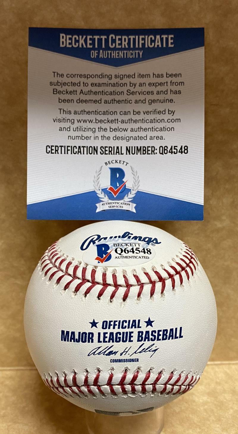 PAT LISTACH BREWERS 1992 AL ROY SIGNED AUTOGRAPHED M.L. BASEBALL BECKETT Q64548