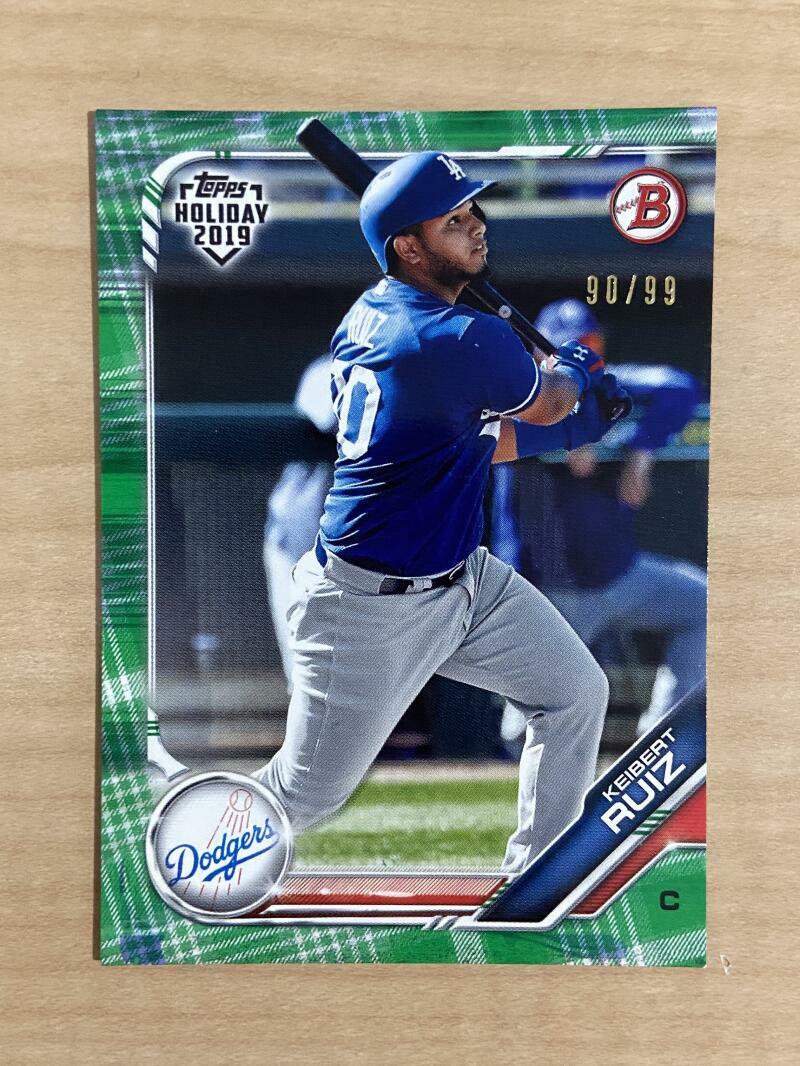 KEIBERT RUIZ LOS ANGELES DODGERS 2019 TOPPS HOLIDAY 90/99 CARD #TH-KR