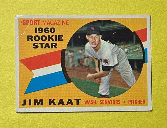 1960 TOPPS JIM KAAT ROOKIE STAR #136 SENATORS