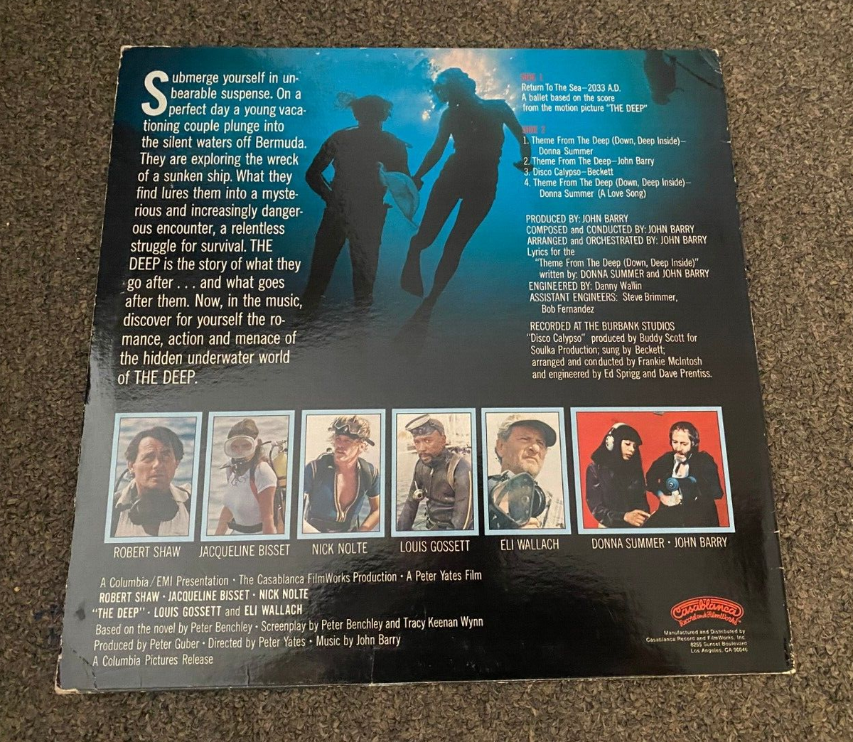 THE DEEP ELI WALLACH SIGNED AUTOGRAPHED VINYL ALBUM COVER BECKETT AUTHENTICATED