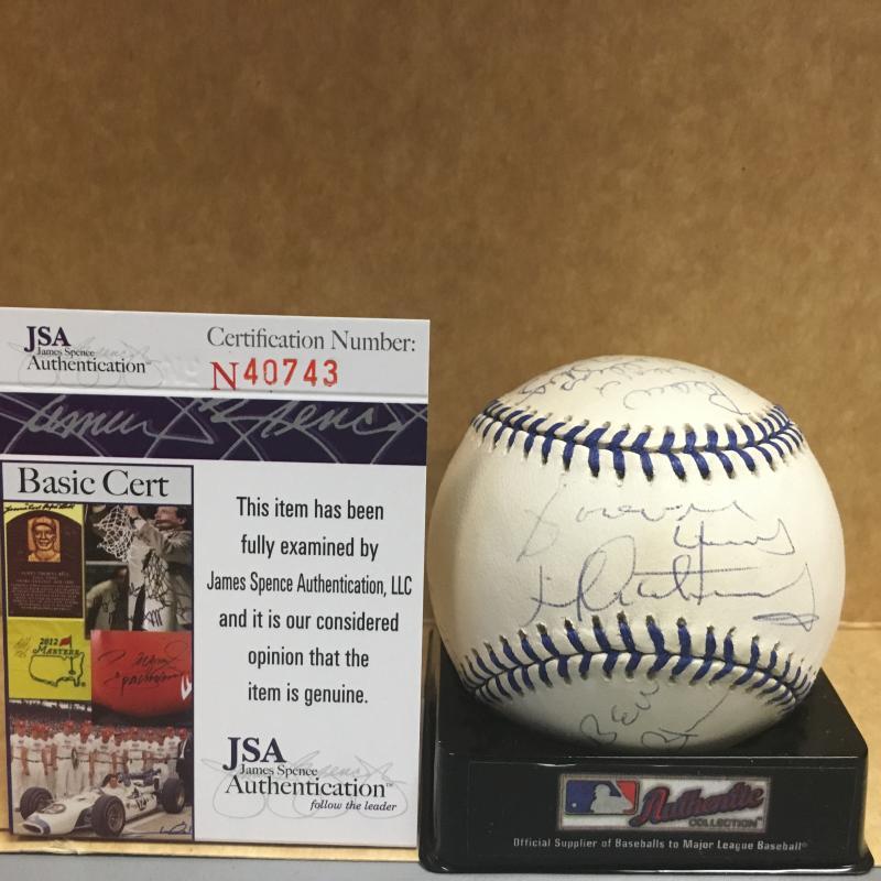 LITTLE ANTHONY AND THE IMPERIALS SIGNED A.L. DIMAGGIO SIGNED BASEBALL JSA N40743
