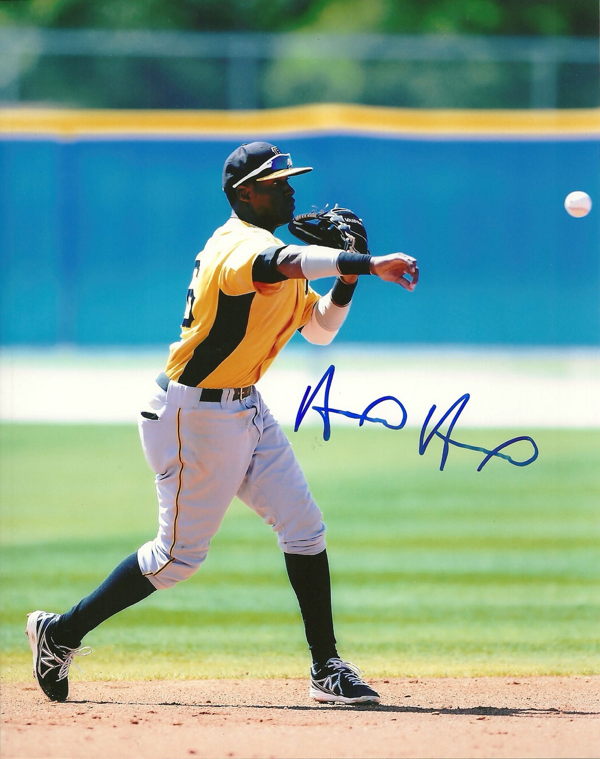 ALEN HANSON PITTSBURGH PIRATES SIGNED AUTOGRAPHED 8x10 PHOTO W/COA FIELDING