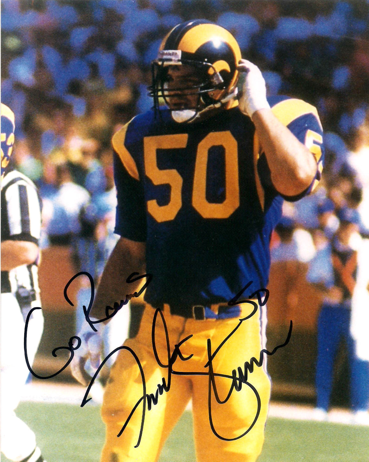 FRANK STAMS LOS ANGELES RAMS AUTOGRAPHED SIGNED 8X10 PHOTO W/COA