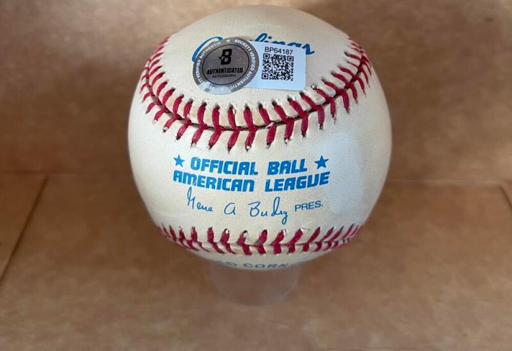 JOE GARAGIOLA CARDINALS/ANNOUNCER  SIGNED AUTOGRAPHED A.L. BASEBALL BECKETT AUTH