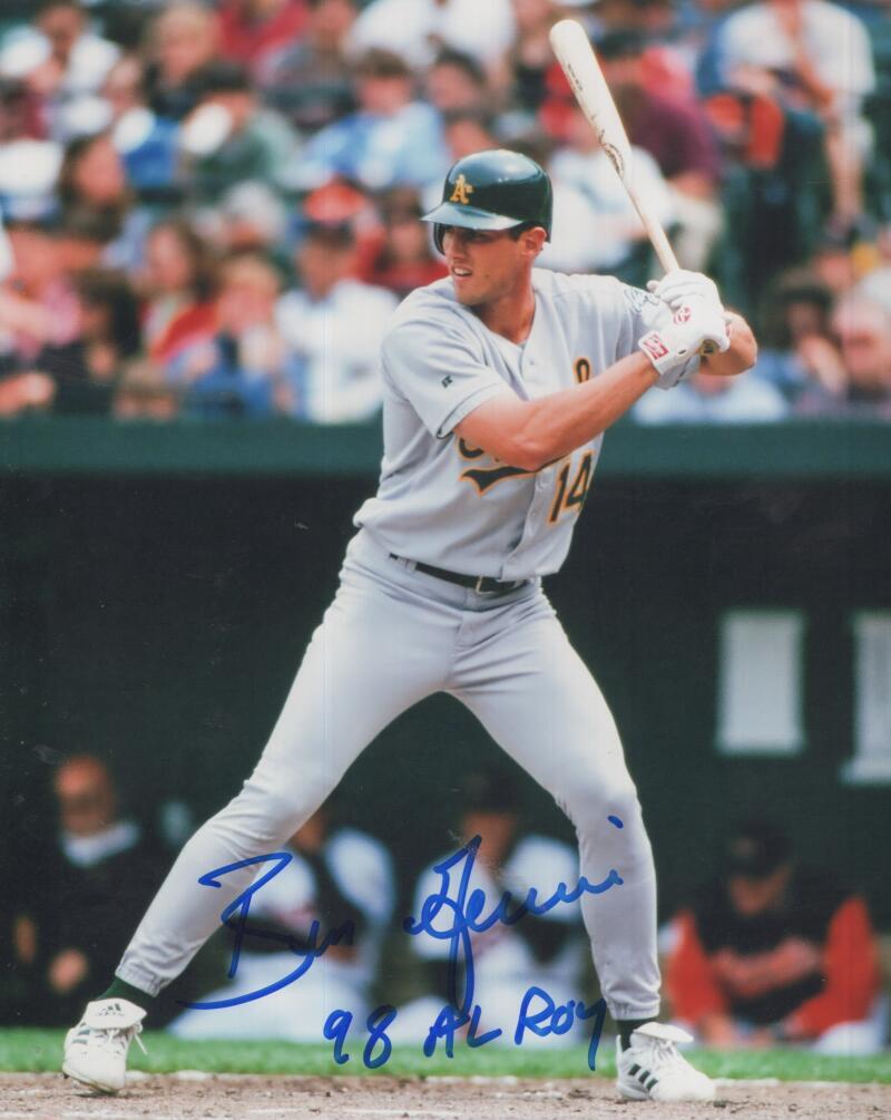 BEN GRIEVE A'S 98 AL ROY SIGNED AUTOGRAPHED 8X10 PHOTO W/ COA