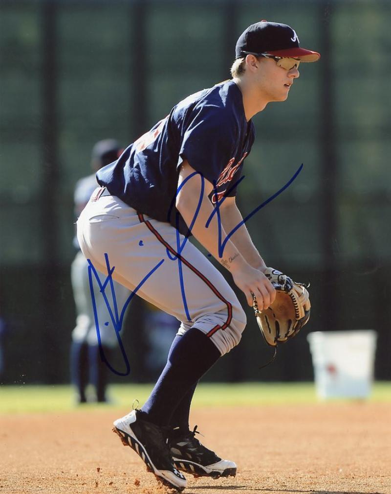 DUSTIN PETERSON ATLANTA BRAVES SIGNED AUTOGRAPHED INFIELD 8X10 PHOTO W/COA