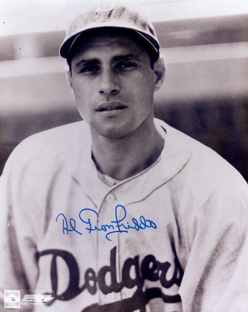 AL GIONFRIDDO BROOKLYN DODGERS SIGNED AUTOGRAPHED 8x10 PHOTO W/COA
