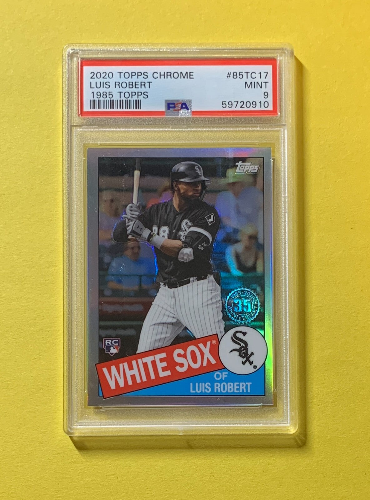 2020 TOPPS CHROME LUIS ROBERT 1985 INSERT #85 TC17 PSA MINT 9