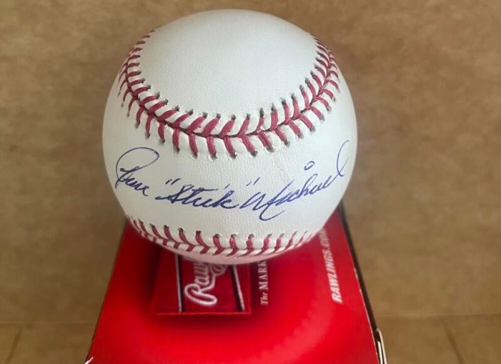 GENE "STICK" MICHAEL YANKEES SIGNED AUTO M.L. BASEBALL BECKETT 