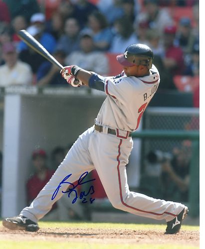 BRANDON  JONES    ATLANTA  BRAVES   SIGNED 8X10 PHOTO