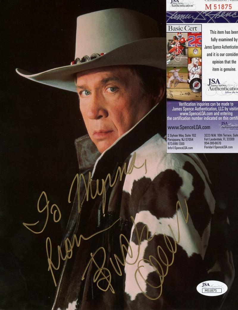 BUCK OWENS COUNTRY STAR PERSONALIZED SIGNED 8X10 PHOTO W/COA JSA M51875