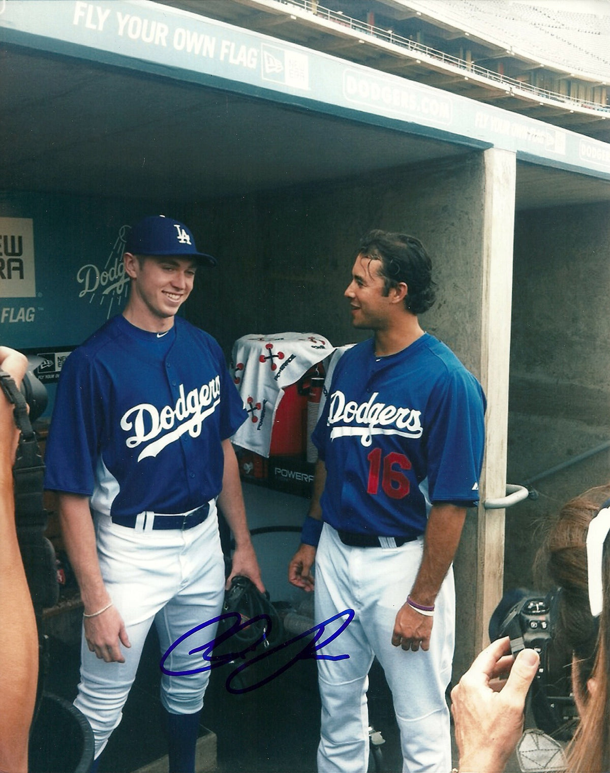 CHRIS REED LOS ANGELES DODGERS SIGNED AUTOGRAPHED 8x10 PHOTO W/COA W/ETHIER