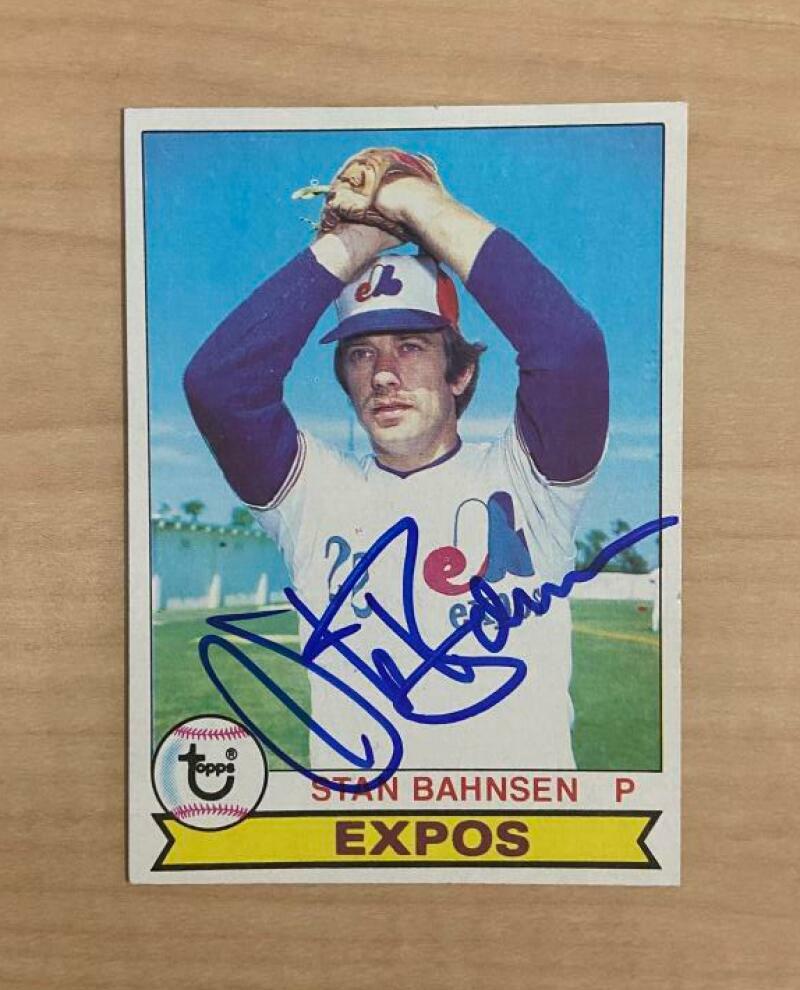 STAN BAHNSEN MONTREAL EXPOS SIGNED AUTOGRAPHED 1979 TOPPS CARD #468 W/COA