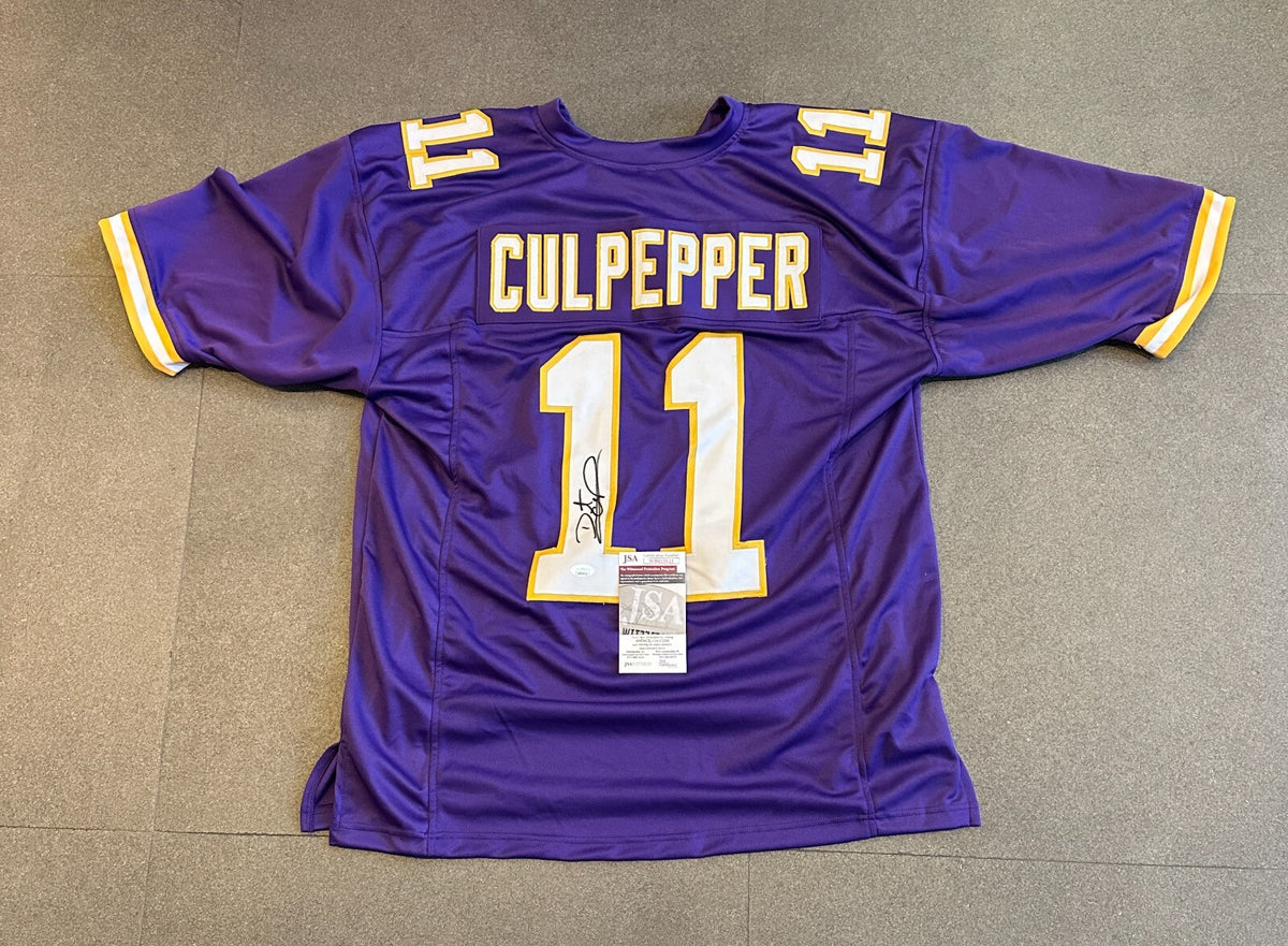 DAUNTE CULPEPPER VIKINGS SIGNED AUTOGRAPHRED PURPLE CUSTOM JERSEY SZ XL JSA