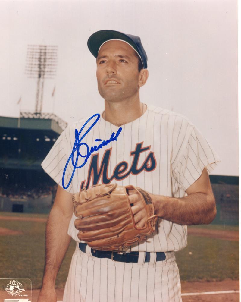 JIMMY PIERSALL NEW YORK METS DECEASED SIGNED AUTOGRAPHED 8X10 PHOTO W/COA