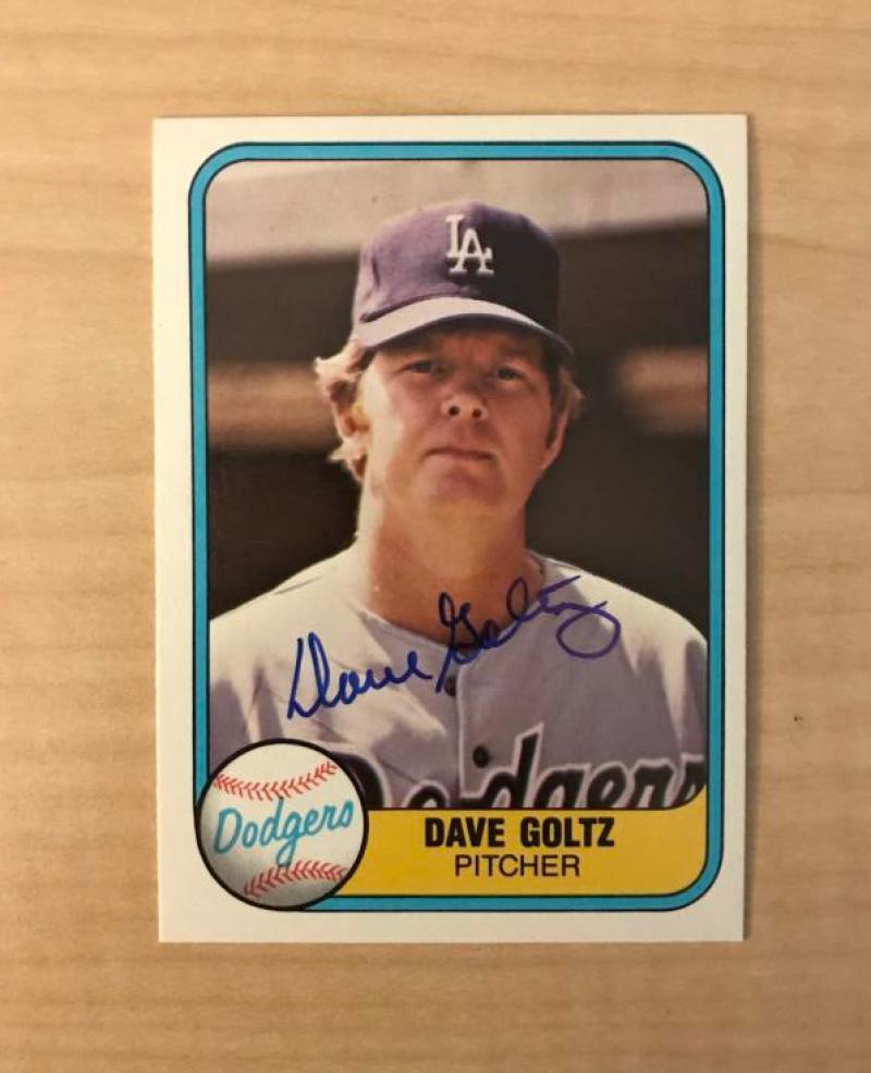 DAVE GOLTZ LOS ANGLES DODGERS SIGNED AUTOGRAPHED 1981 FLEER CARD #127 W/COA