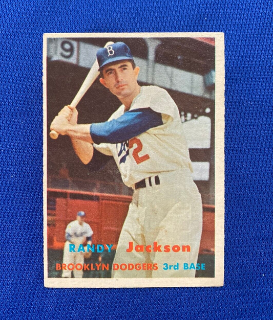 1957 TOPPS RANDY JACKSON BROOKLYN DODGERS #190 CARD VINTAGE SET-BREAK