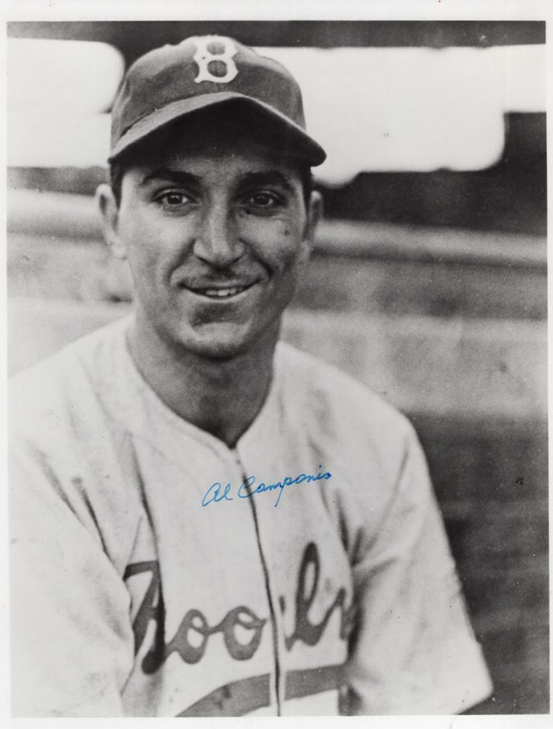 AL CAMPANOS BROOKLYN DODGERS SIGNED AUTOGRAPHED 8X10 PHOTO W/COA