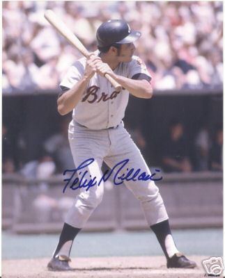 FELIX MILLAN ATLANTA BRAVES SIGNED 8X10 PHOTO W/COA