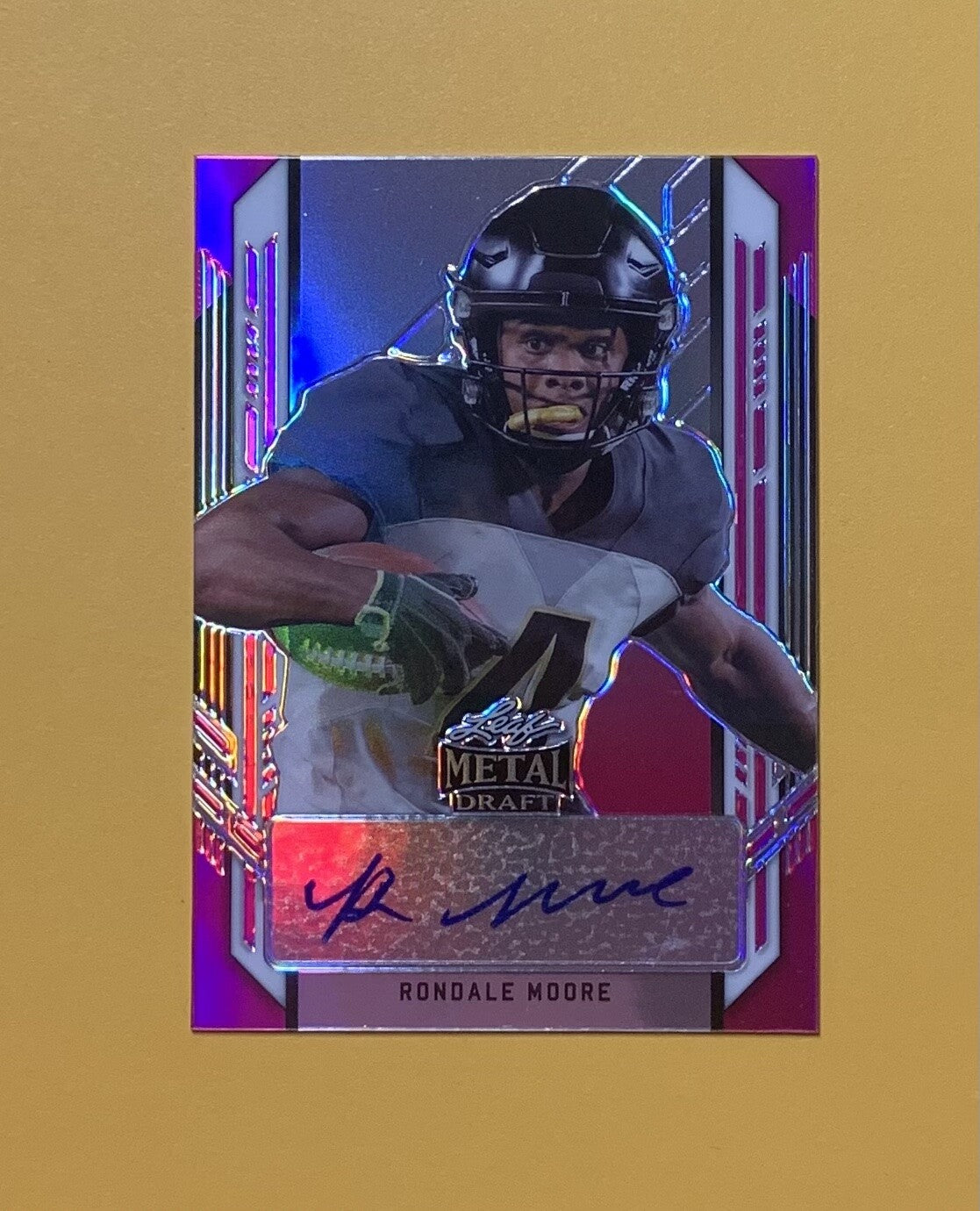 2021 LEAF METAL DRAFT RONDALE MOORE ROOKIE AUTO #PA-RM1 /20 CARDINALS 