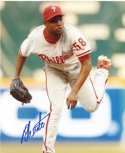 EUDE BRITO PHILADELPHIA PHILLIES SIGNED 8X10 PHOTO COA