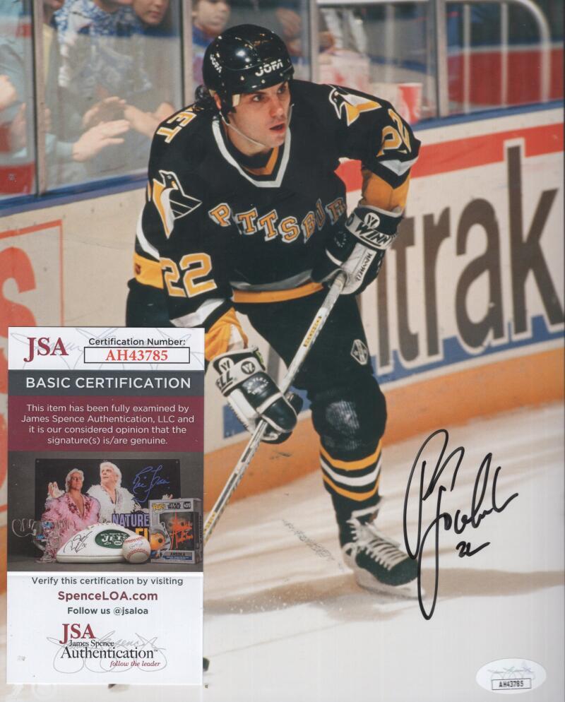 RICK TOCCHET PENGUINS SIGNED AUTOGRAPHED 8X10 PHOTO JSA AH43785