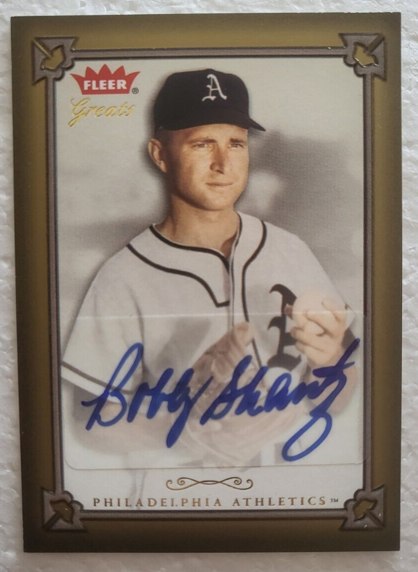 2004 FLEER GREATS BOBBY SHANTZ ATHLETICS SIGNED AUTO AUTOGRAPHED CARD #55