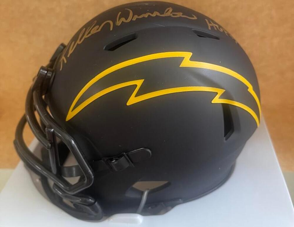 KELLEN WINSLOW SAN DIEGO CHARGERS HOF 95 SIGNED ECLIPSE MINI HELMET BECKETT 